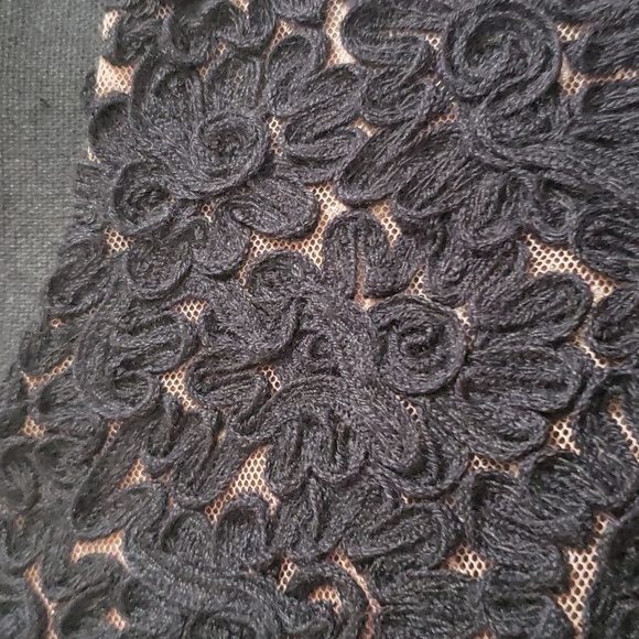 BCBGMAXAZARIA Black Contrast Wool Blend Midi Dress Size 2 - Picture 4 of 8